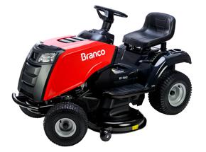 Branco lança trator cortador de grama