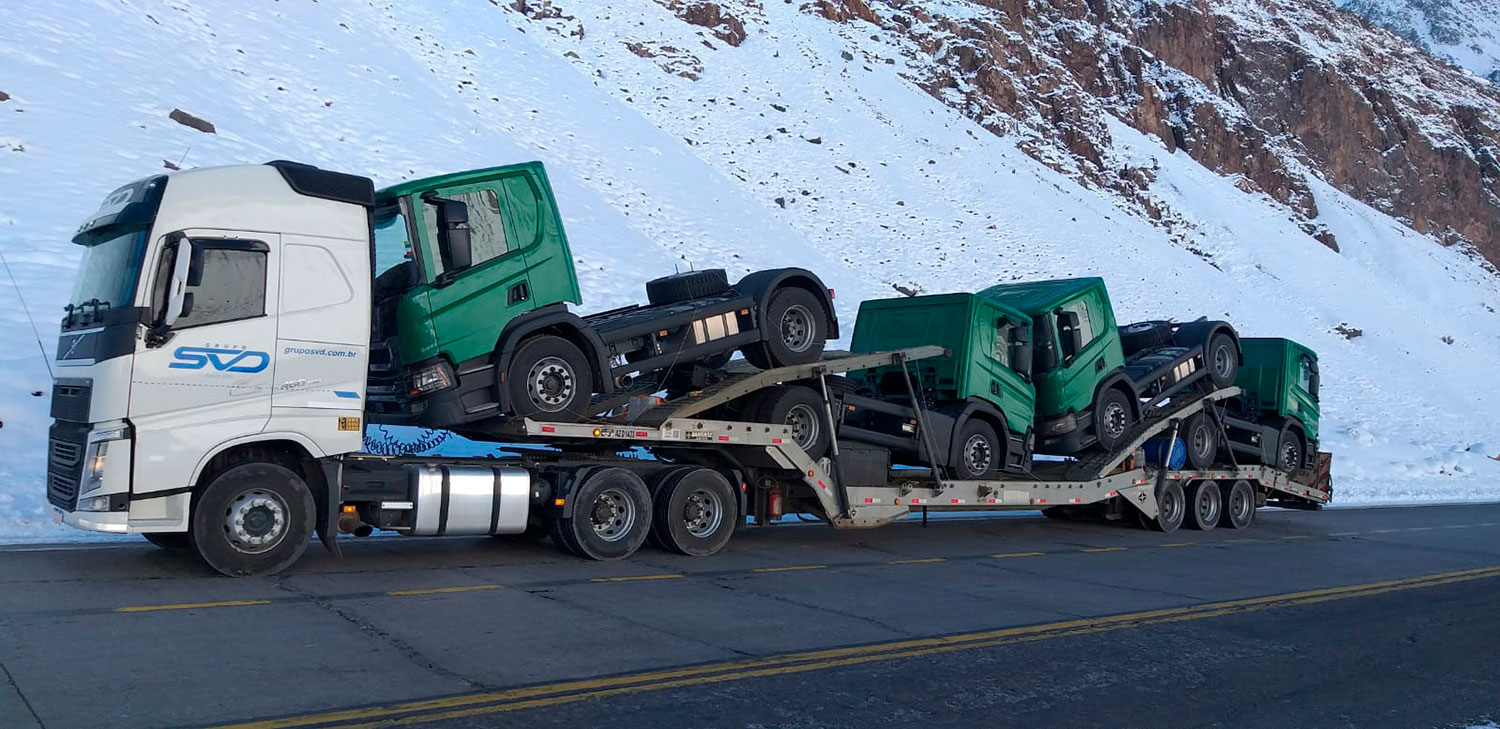 SVD Transportes leva caminhões brasileiros para países da América do Sul