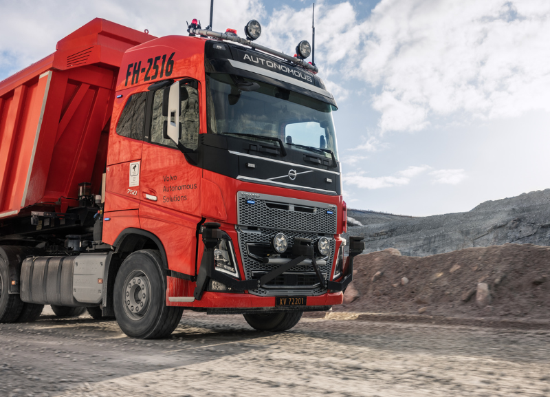 Volvo remove motorista de segurança em mina na Noruega