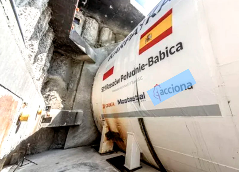 TBM inicia escavação de túnel na Polônia