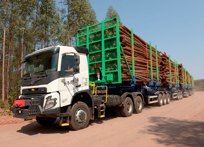 Hexatrens da Volvo otimizam operações da Suzano