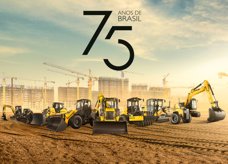 New Holland Construction celebra 75 anos no Brasil 
