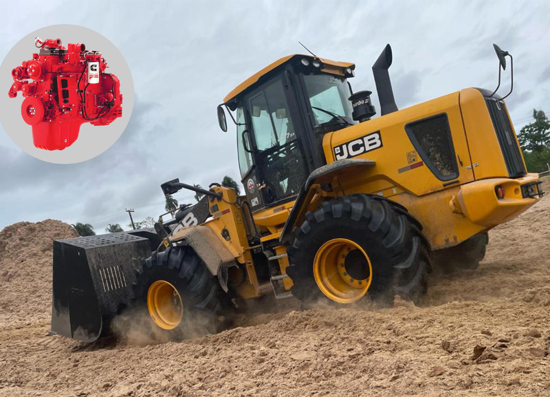 Motor Cummins QSB 6.7 equipa nova carregadeira JCB voltada ao agronegócio
